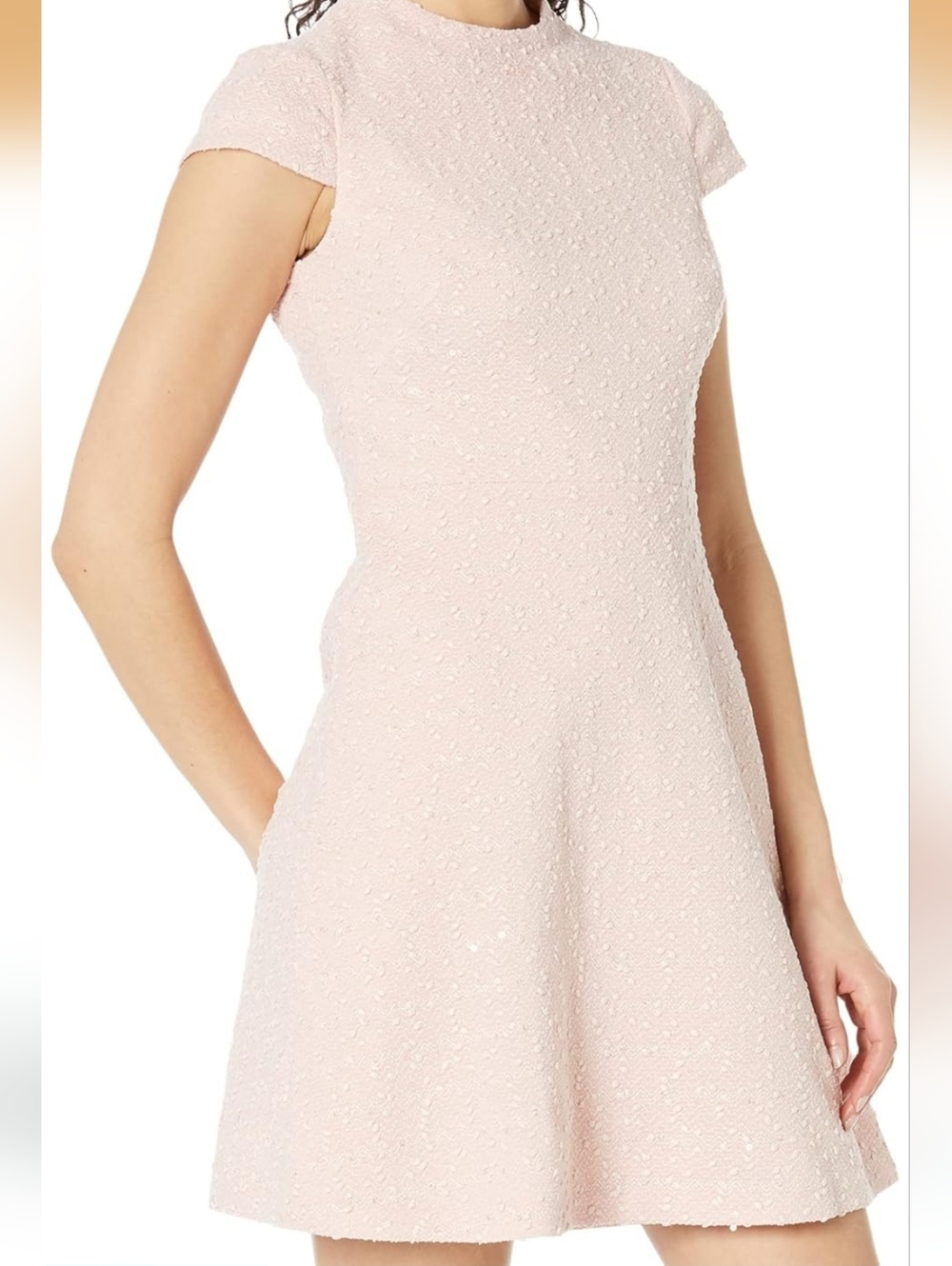 Vince Camuto Pale Pink Textured Mini Dress Size 4